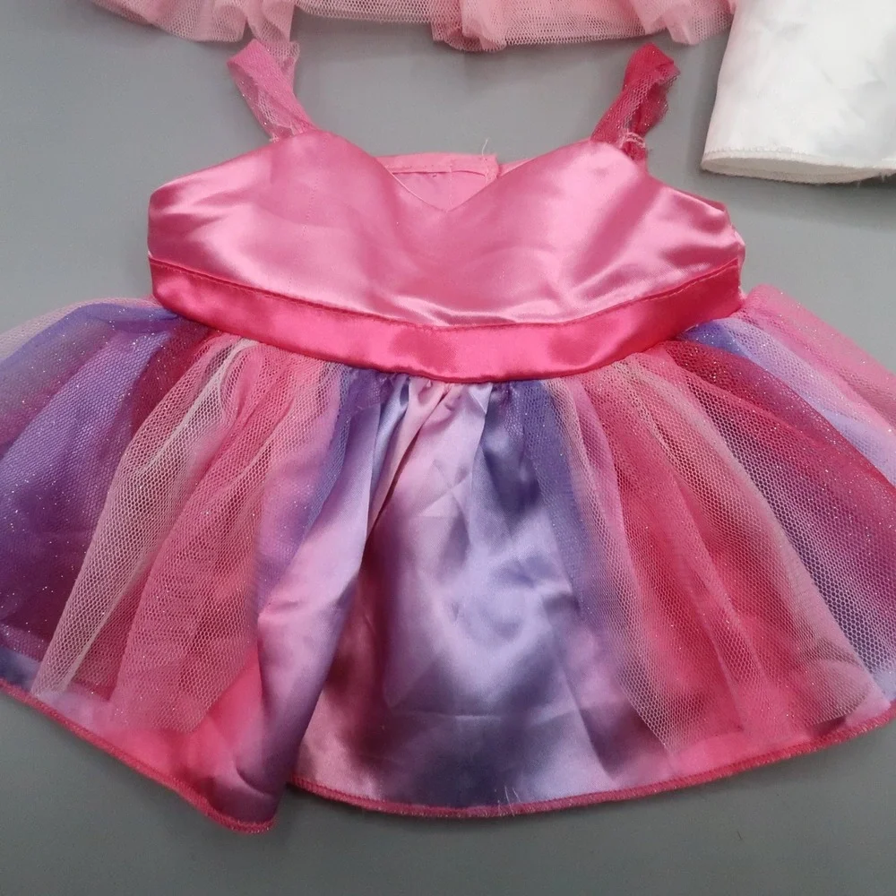 Build A Bear‎ Clothing Lot Wedding Dress Pink Girly Princess HG Top